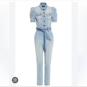 Retrofete Light Blue Denim Jumpsuit